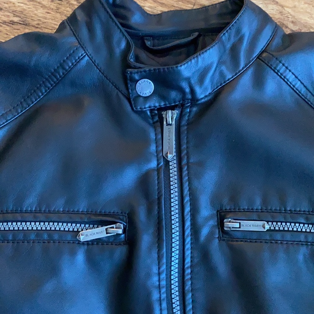 Black Rivet leather jacket - Picture 2 of 7